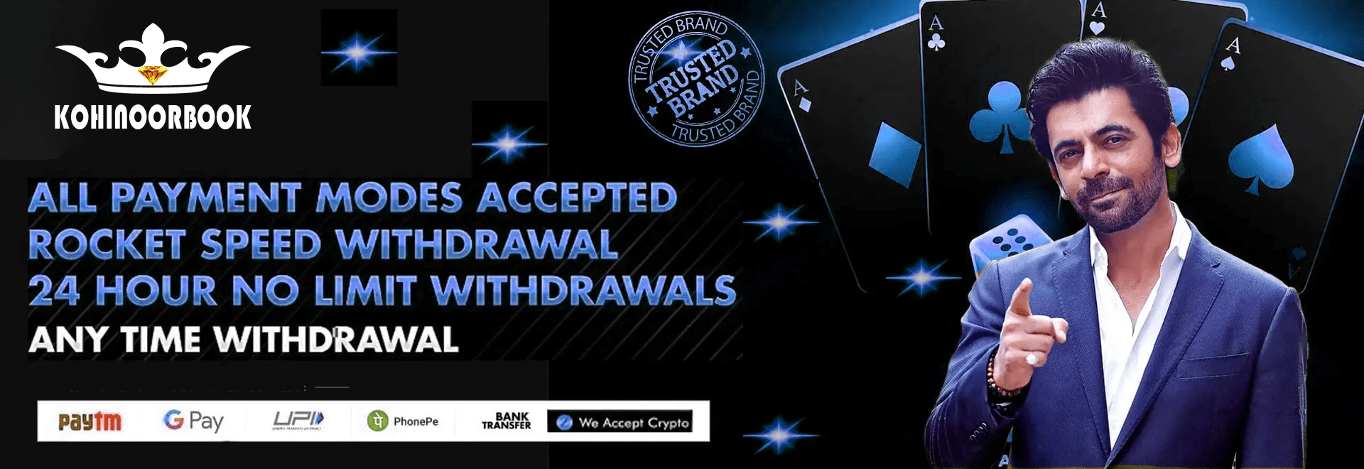 All payment modes accepted on Kohinoorbook